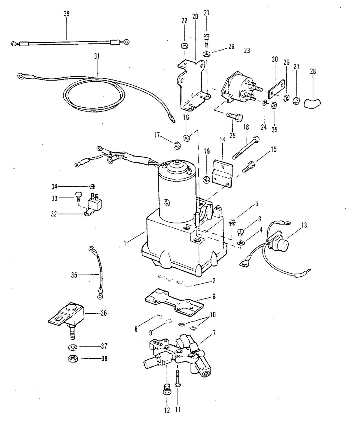 MERCURY MERC 115 POWER TRIM COMPONENTS (WITH CIRCUIT BREAKER AND FUSE)