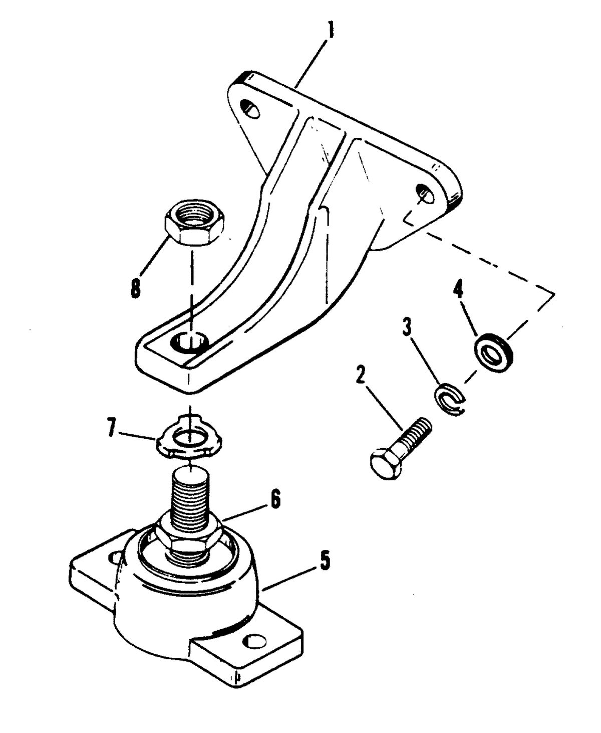 MERCRUISER 454 MAG BRAVO (GEN V) ENGINE MOUNTING