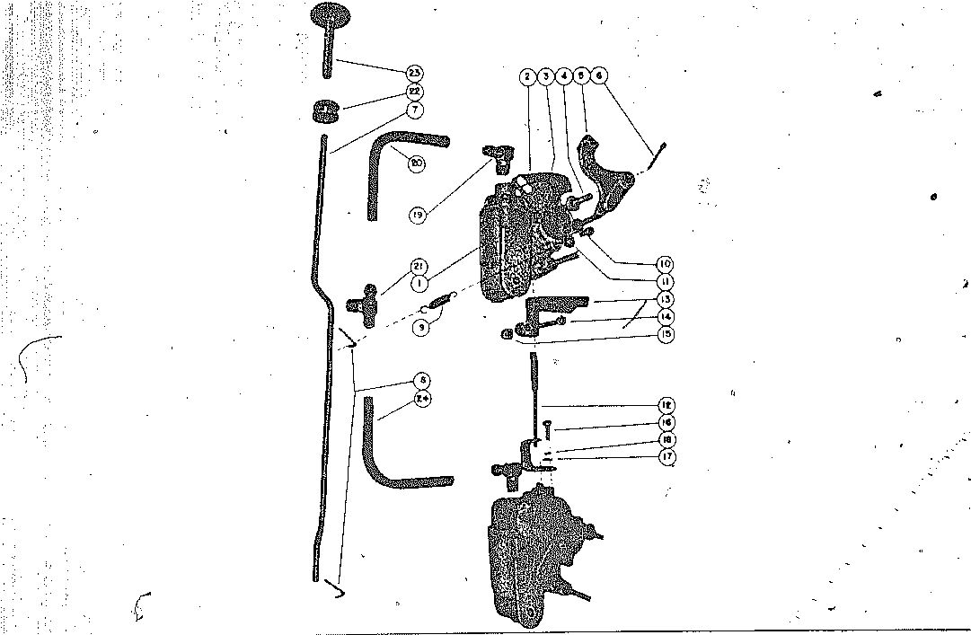 MARK MARK 50 CARBURETOR LINKAGE