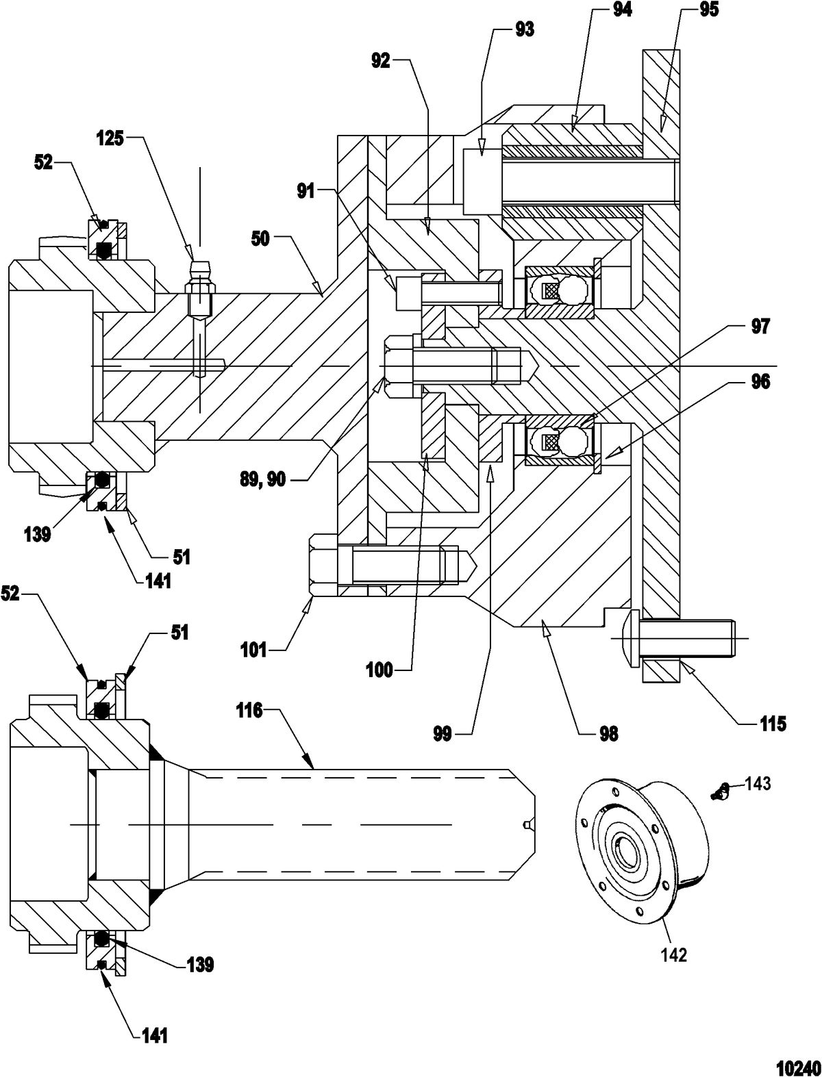 MERCRUISER JETDRIVE Drive Input(Cross Section D)