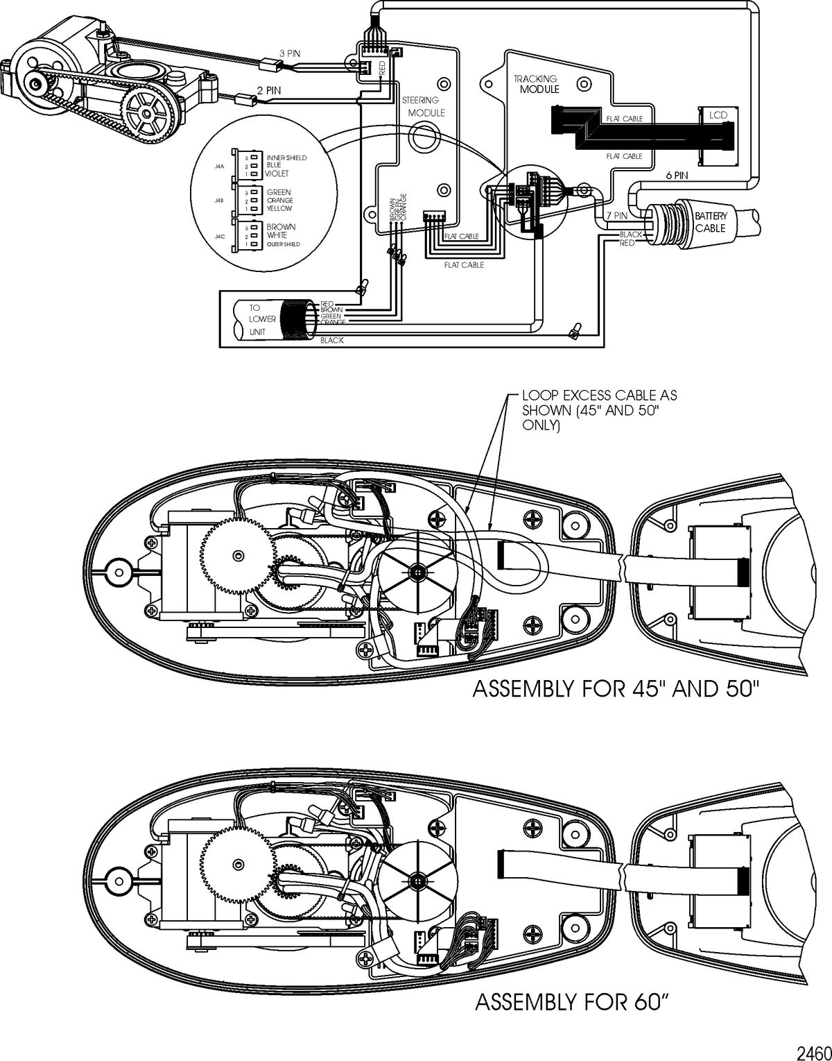 TROLLING MOTOR MOTORGUIDE PTSV SERIES Wire Diagram(Model PTSV82FBD) (24 Volt)