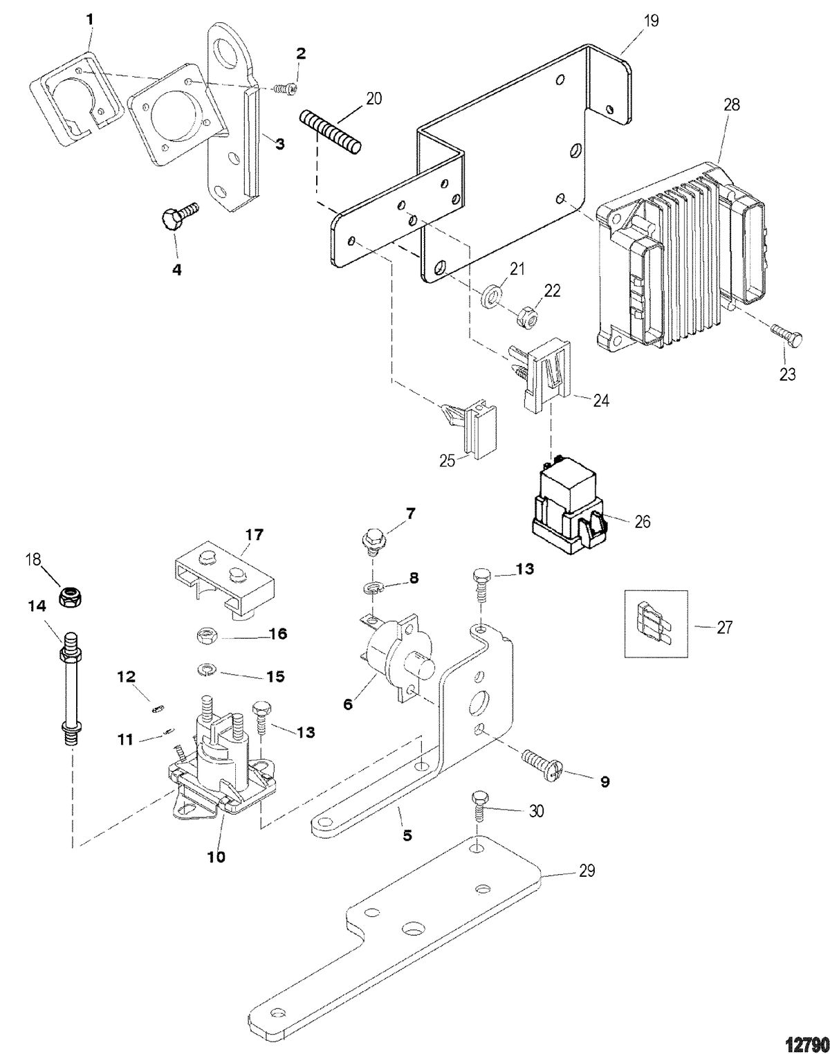 MERCRUISER MX 6.2L MPI BRAVO ENGINE Electrical Components