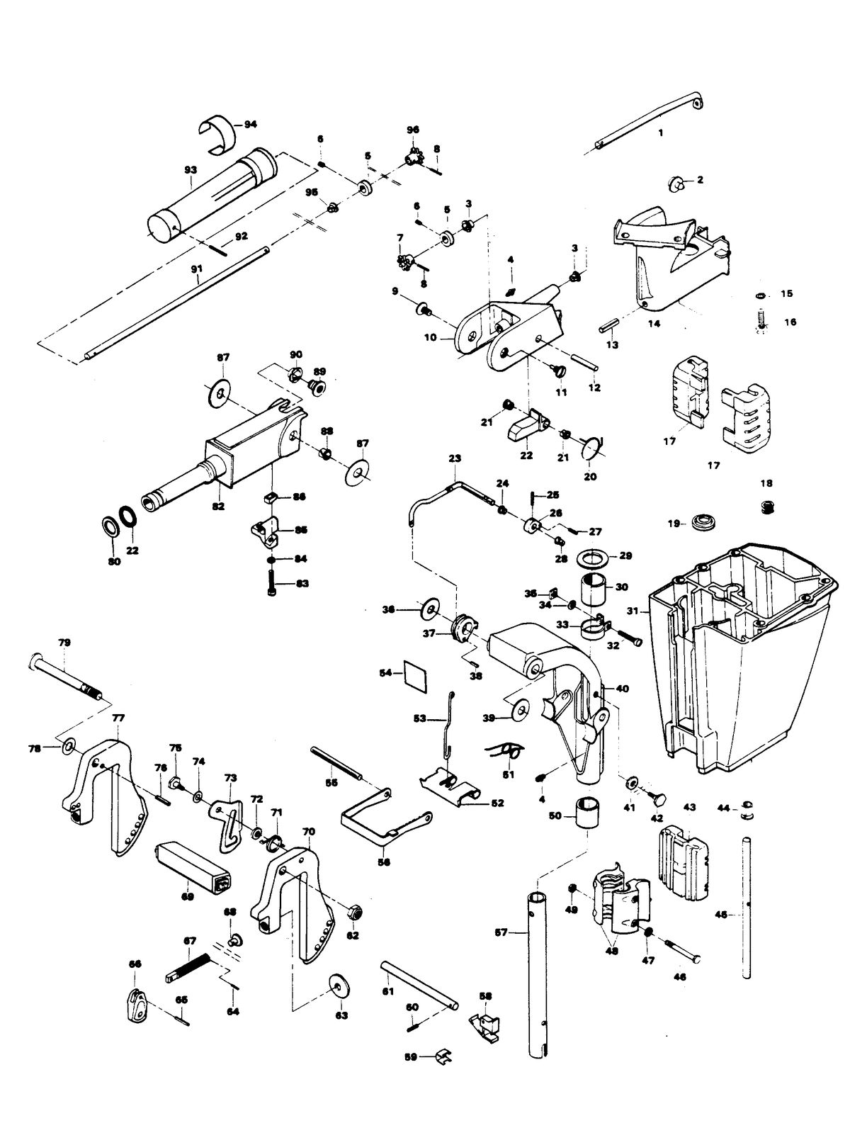 CHRYSLER 9.9 HP MOTOR LEG