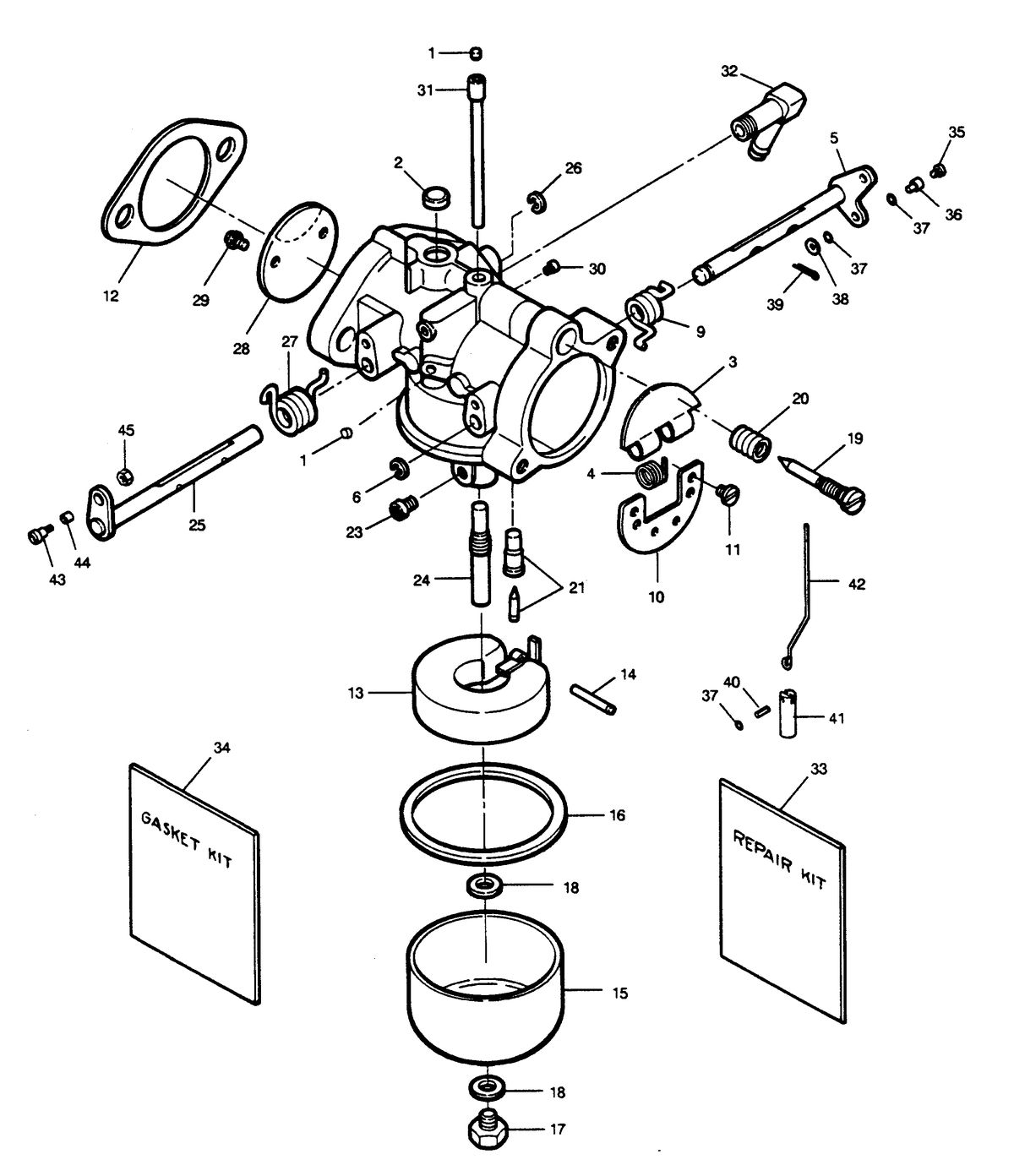 FORCE FORCE 1990 35 H.P. "B" MODELS CARBURETOR