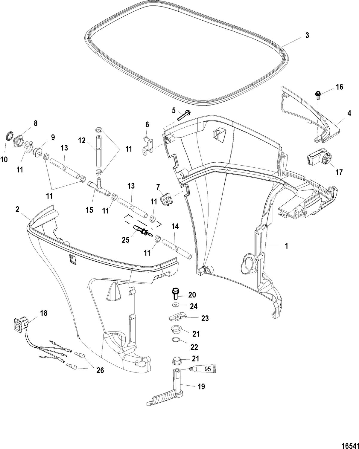 MERCURY/MARINER 115 EFI (4-STROKE) Bottom Cowl