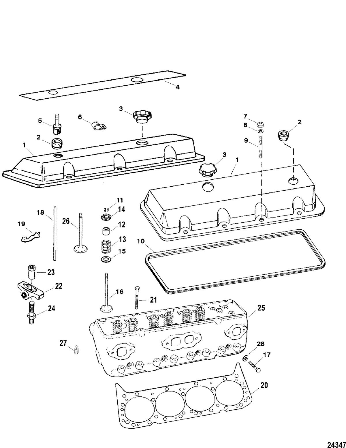RACE STERNDRIVE 500 BULLDOG Cylinder Head And Rocker Cover