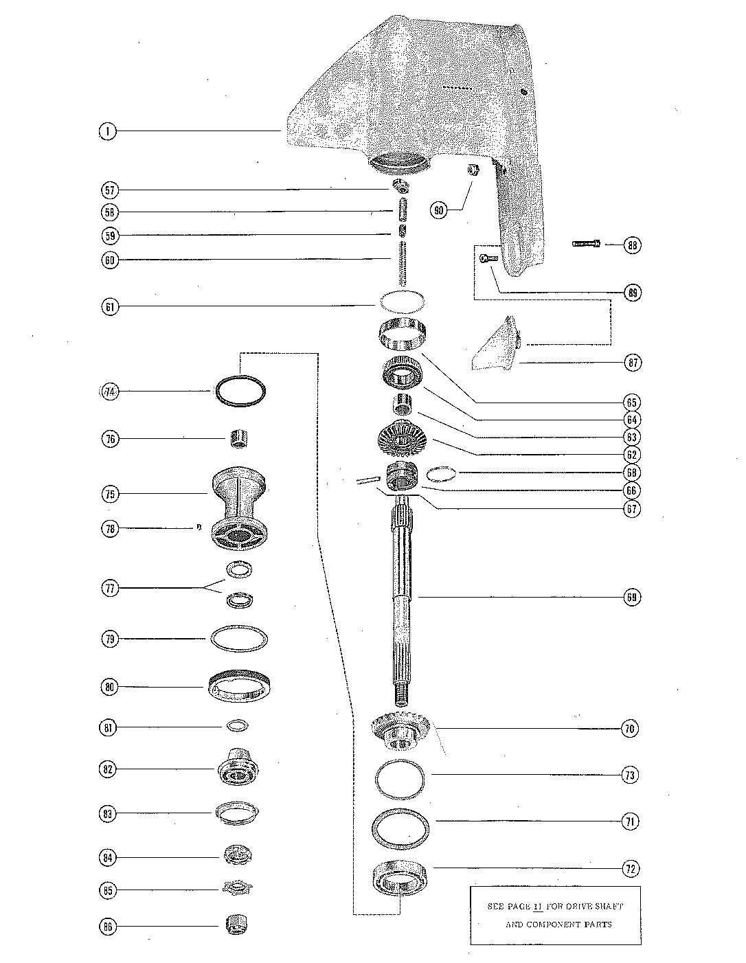MERCRUISER MERCRUISER I STERN DRIVE UNIT GEAR HOUSING ASSEMBLY, COMPLETE (PAGE 2)