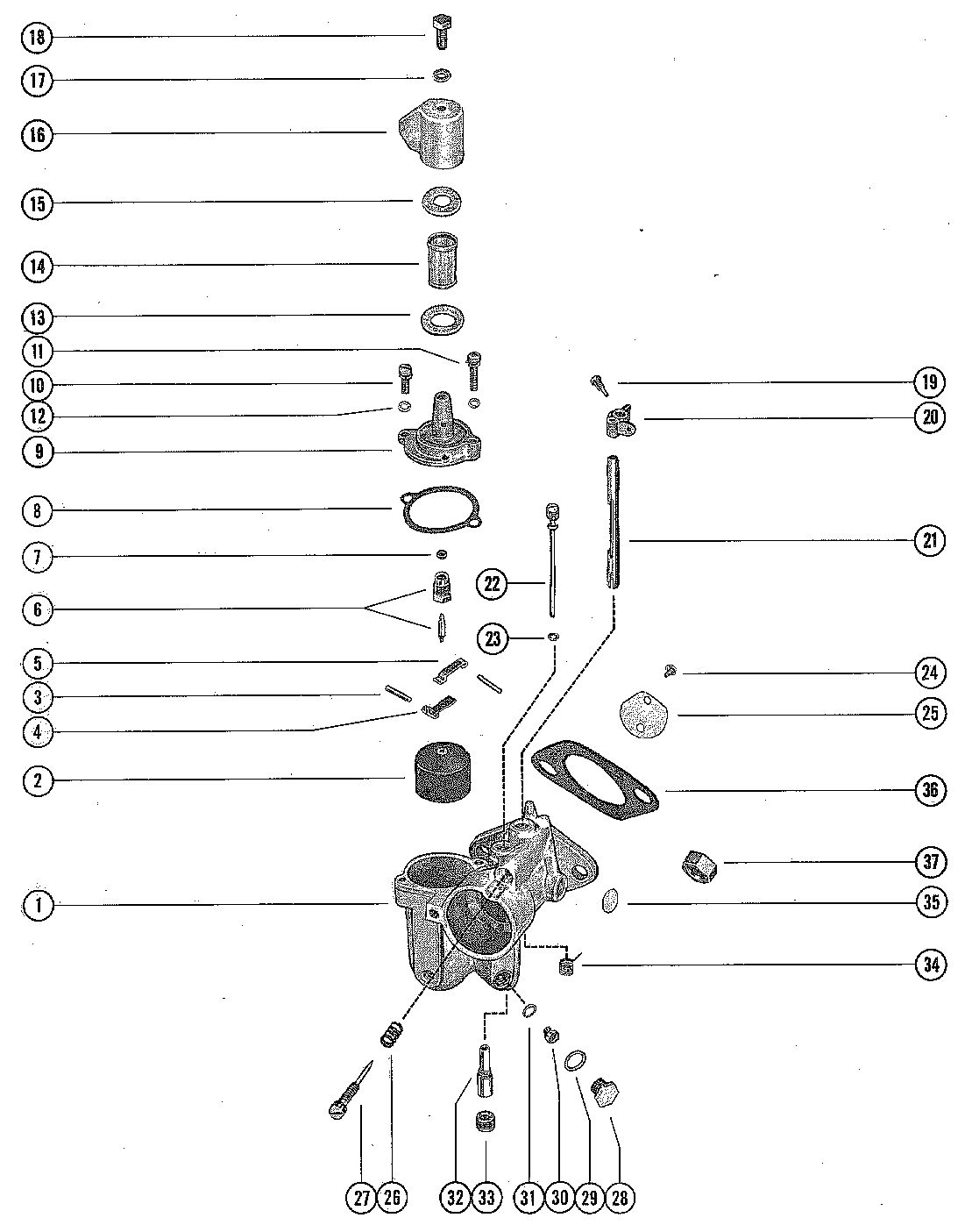 MERCURY MERC 650 CARBURETOR ASSEMBLY