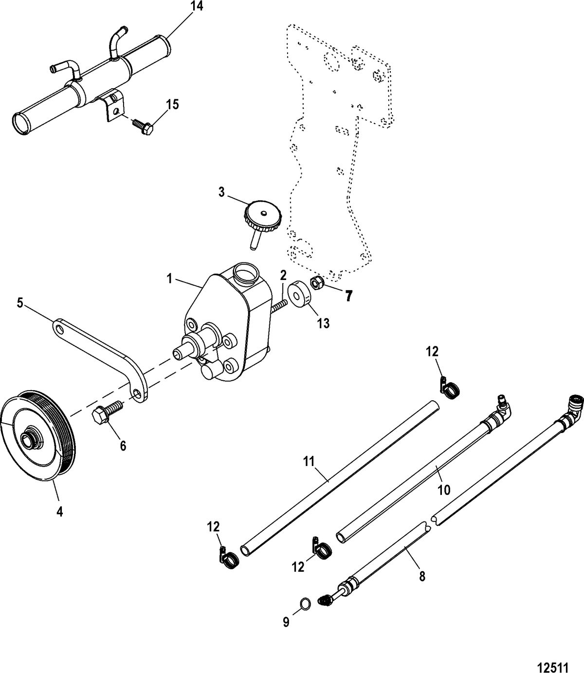 MERCRUISER 5.0L / 5.7L STERNDRIVE Power Steering Components