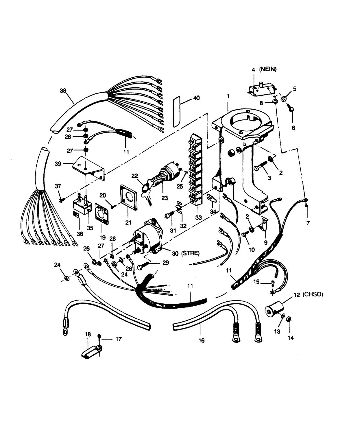 FORCE FORCE 1990 35 H.P. "B" MODELS ELECTRICAL COMPONENTS