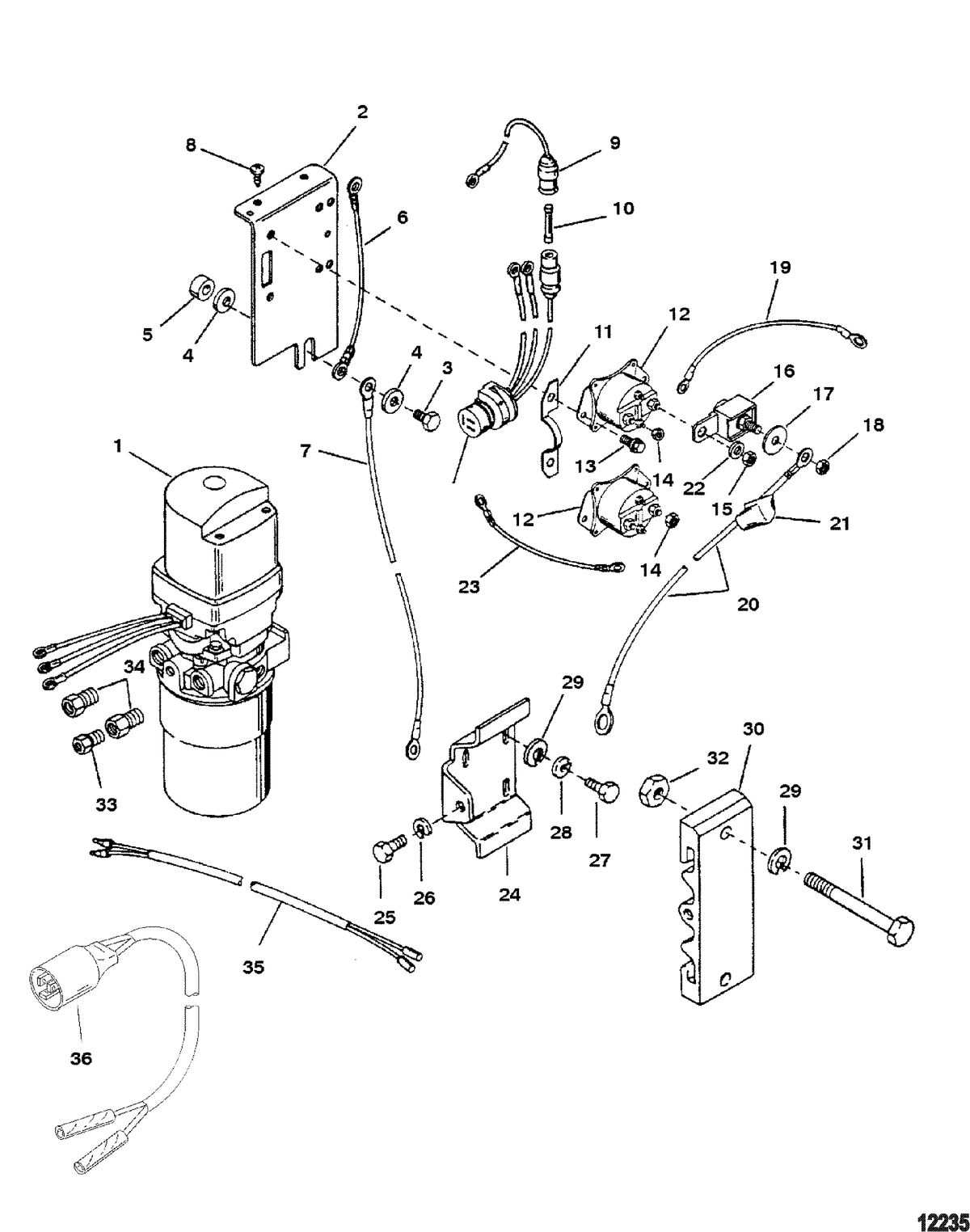 RACE OUTBOARD 225X EFI PROMAX Hydraulic Pump And Mounting Brackets
