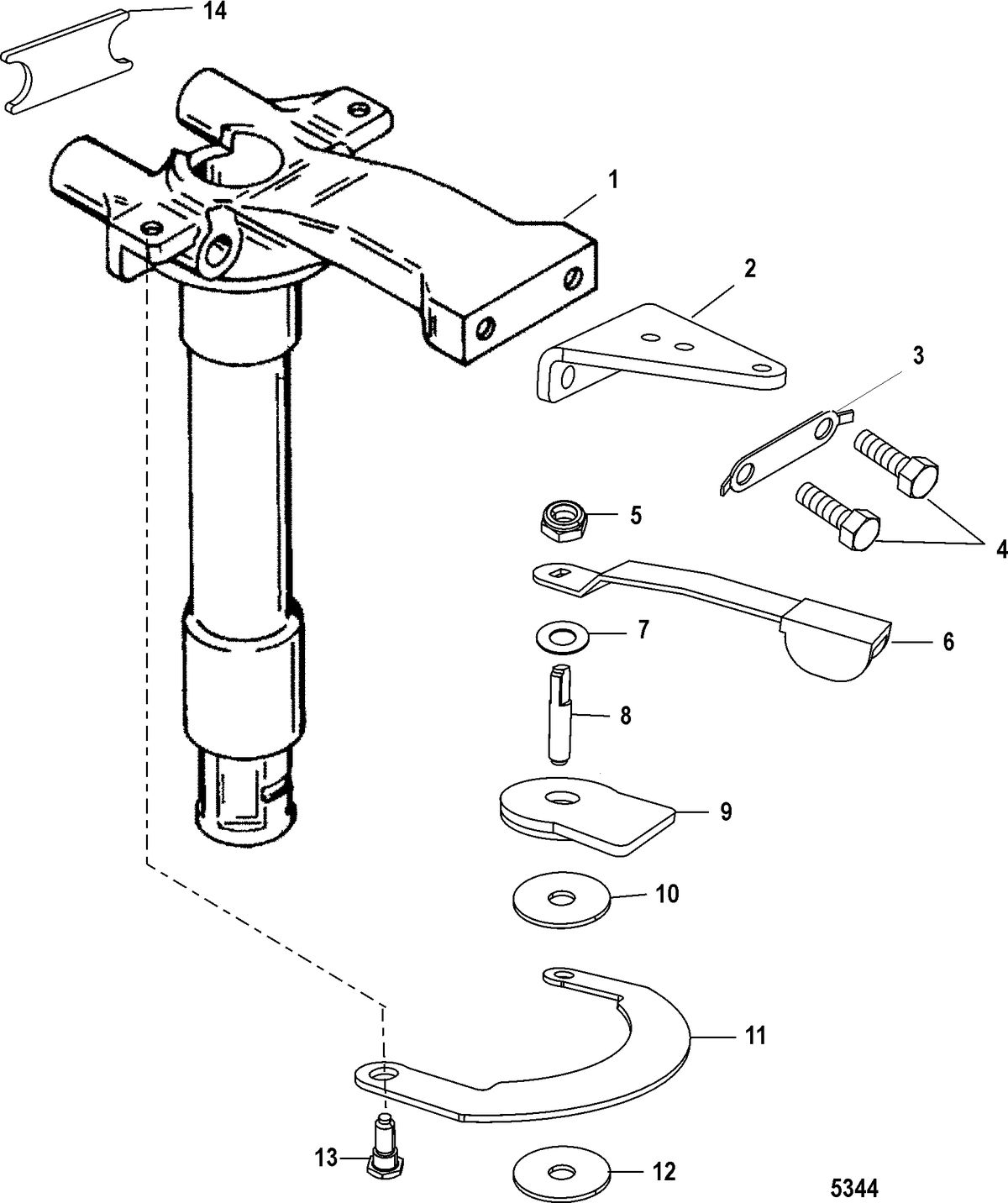 MERCURY/MARINER 40/50 JET 30 (3 CYLINDER) 2-STROKE Swivel Tube
