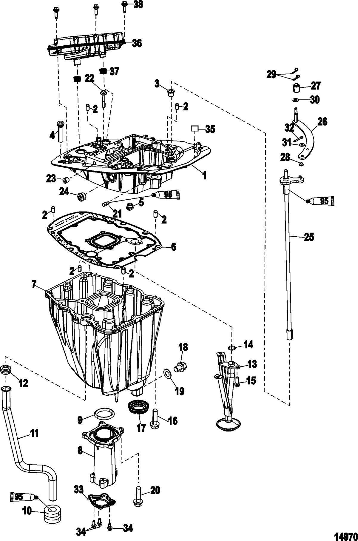 MERCURY/MARINER 75/80/90/100/115 EFI 4-STROKE Adaptor Plate