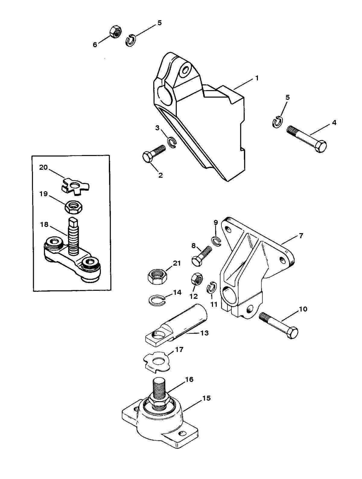 MERCRUISER 350 MAGNUM EFI/MP TOURN SKI TRANSMISSION AND ENGINE MOUNTING