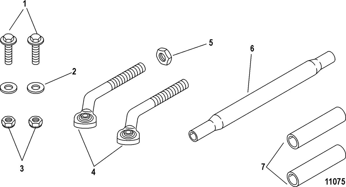 ACCESSORIES STEERING SYSTEMS AND COMPONENTS Tie Bar Kit-Dual(889450A01)