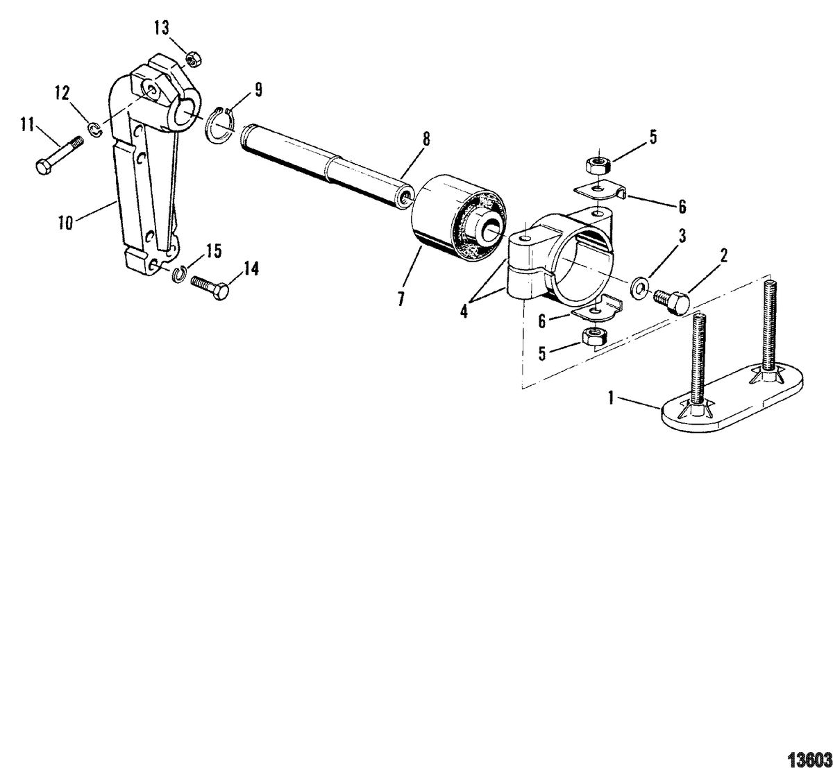 MERCRUISER 530 D-TA / 636 D -TA D183 TURBO AC/D219AC Transmission Mounting(Hydraulic Transmission)