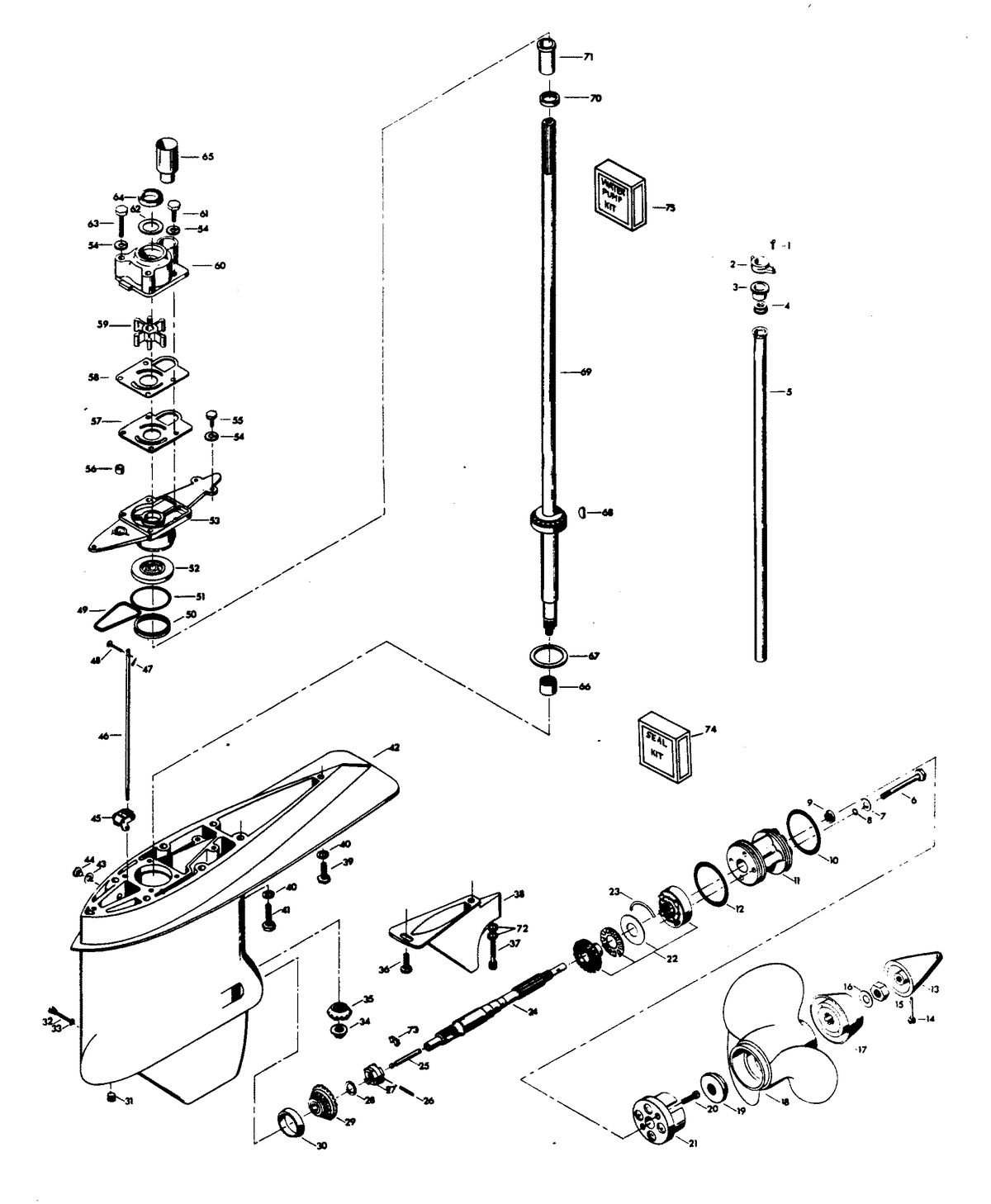 CHRYSLER 85 H.P. GEAR HOUSING