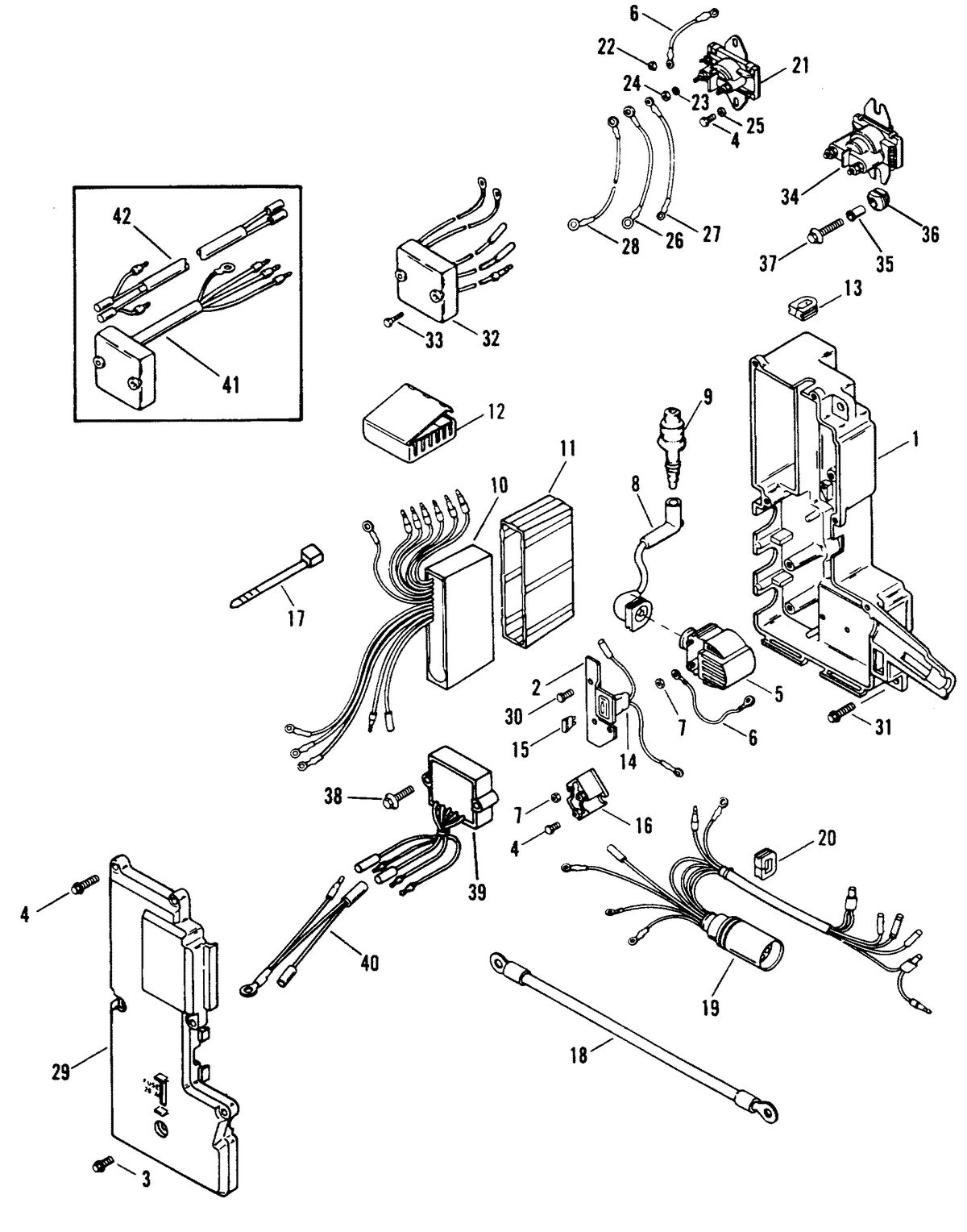 MERCURY/MARINER 50/55/60 HP JET 45 ELECTRICAL COMPONENTS (50/60)