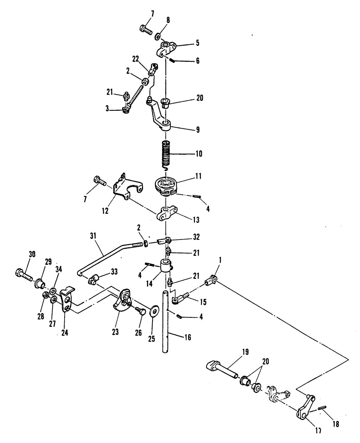 MARINER 40 H.P. THROTTLE CONTROL