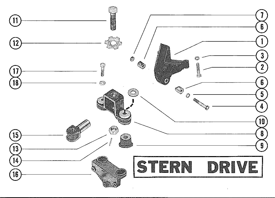 MERCRUISER 215 ENGINE ENGINE MOUNTING