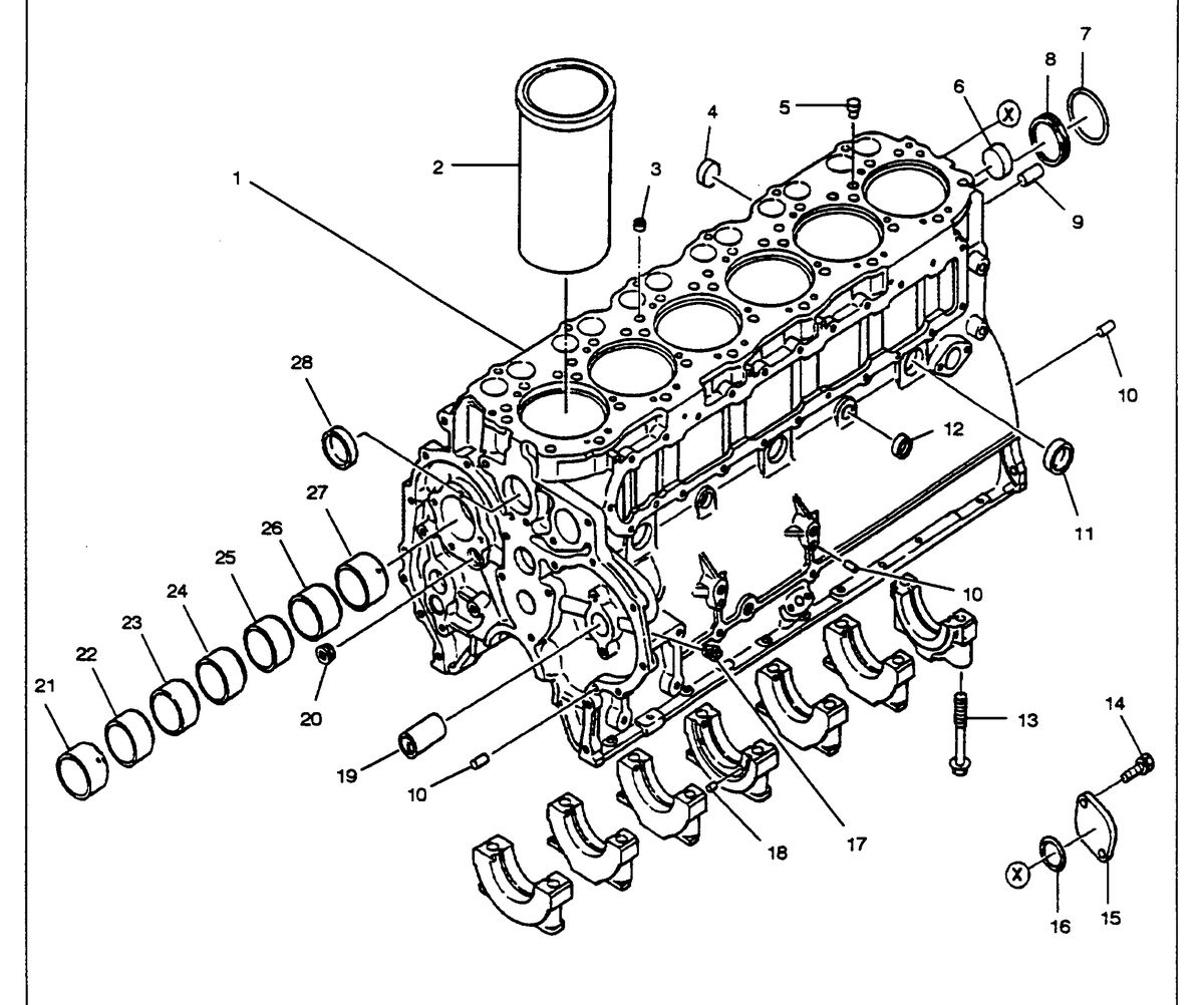U.S. MARINE US MARINE EH 700TI DIESEL CYLINDER BLOCK FIGURE 1-E1