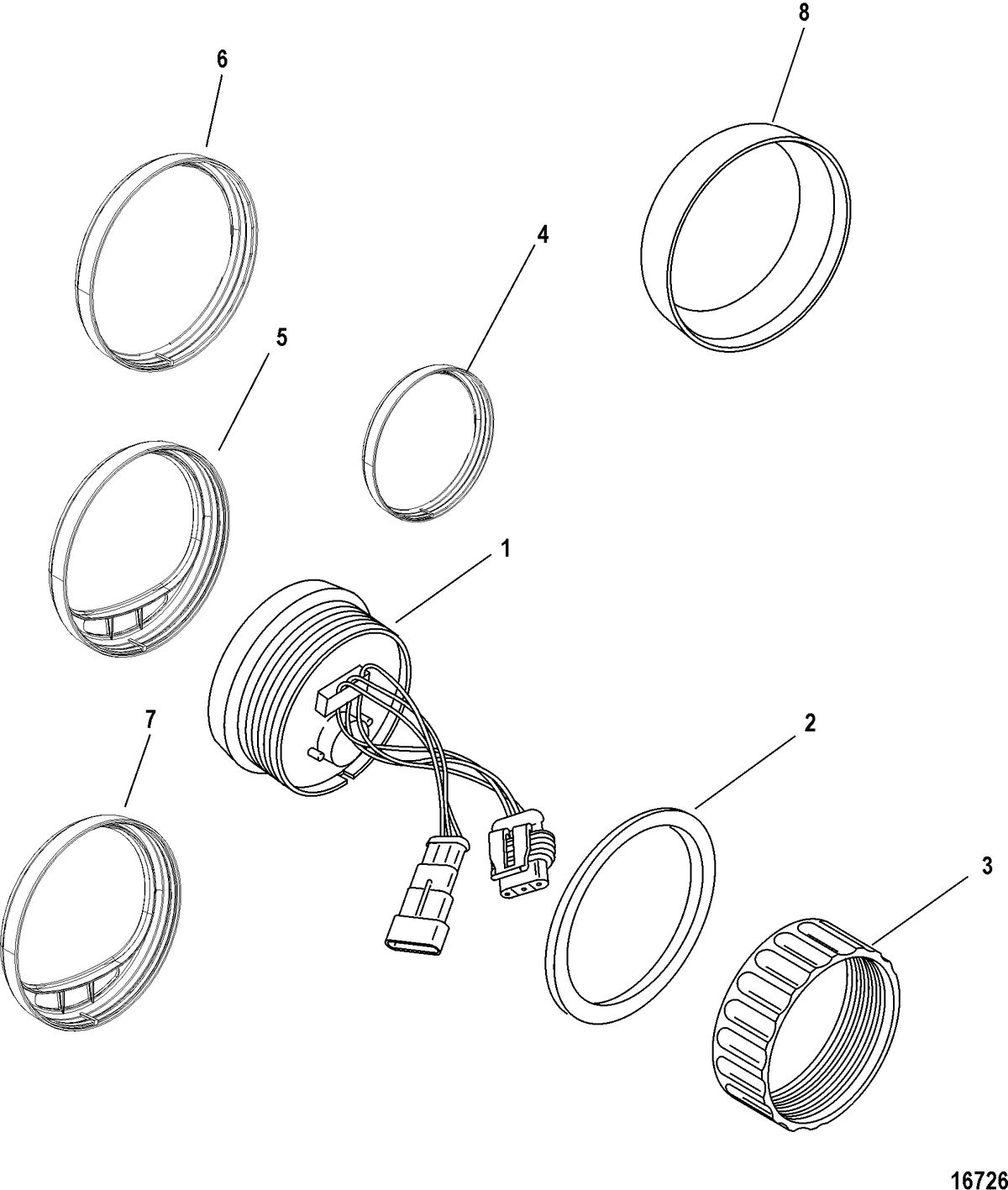 ACCESSORIES INSTRUMENTATION-GAUGES AND COMPONENTS Gauge and Mounting Hardware, SC 100 System Link (52/85 mm)