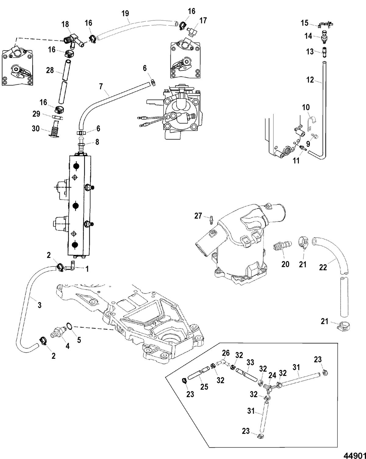 SPORTJET 200 DFI JET DRIVE Water Hoses