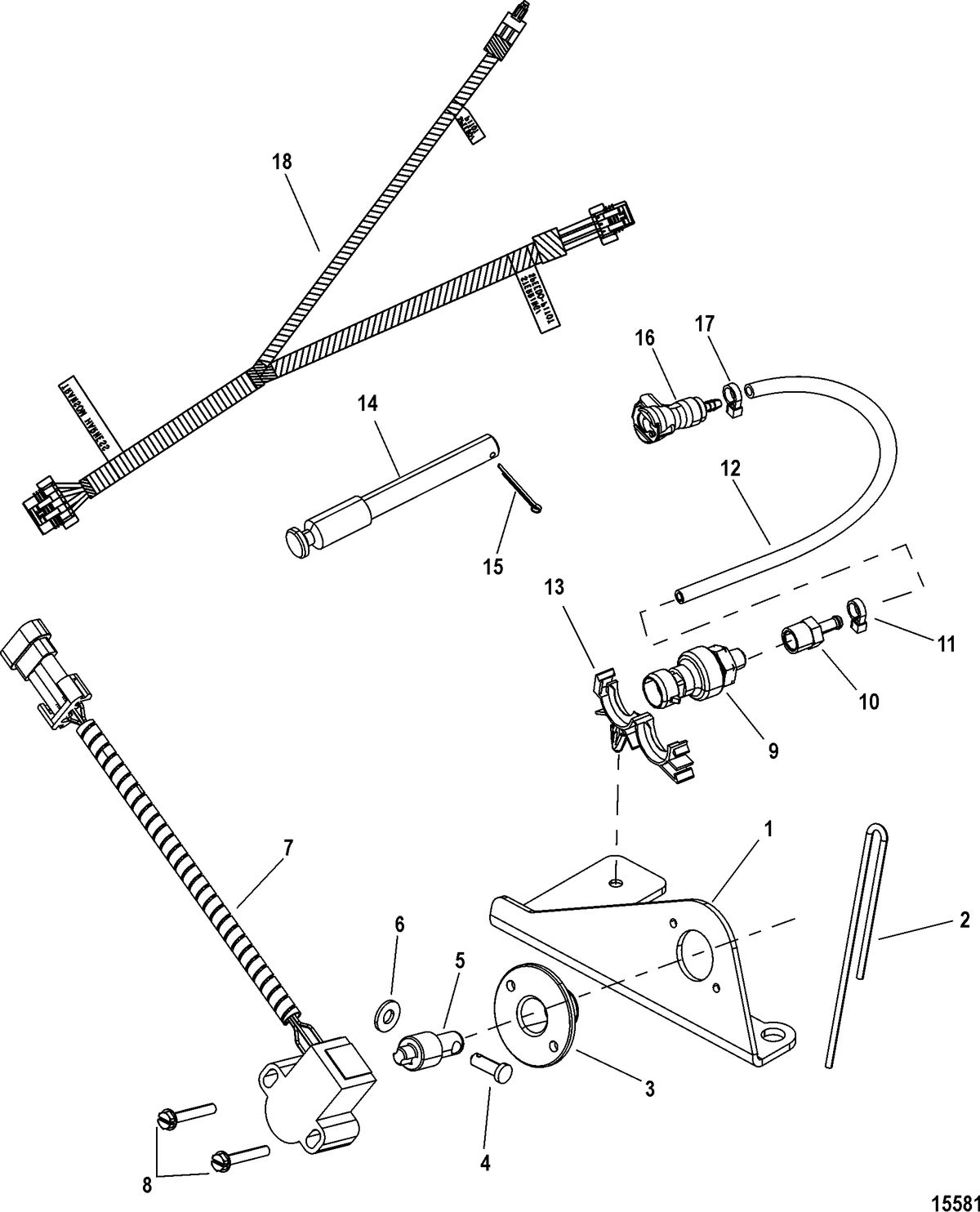ACCESSORIES ELECTRICAL COMPONENTS AND HARNESSES Sensor Assembly-Steering(863188A 3)
