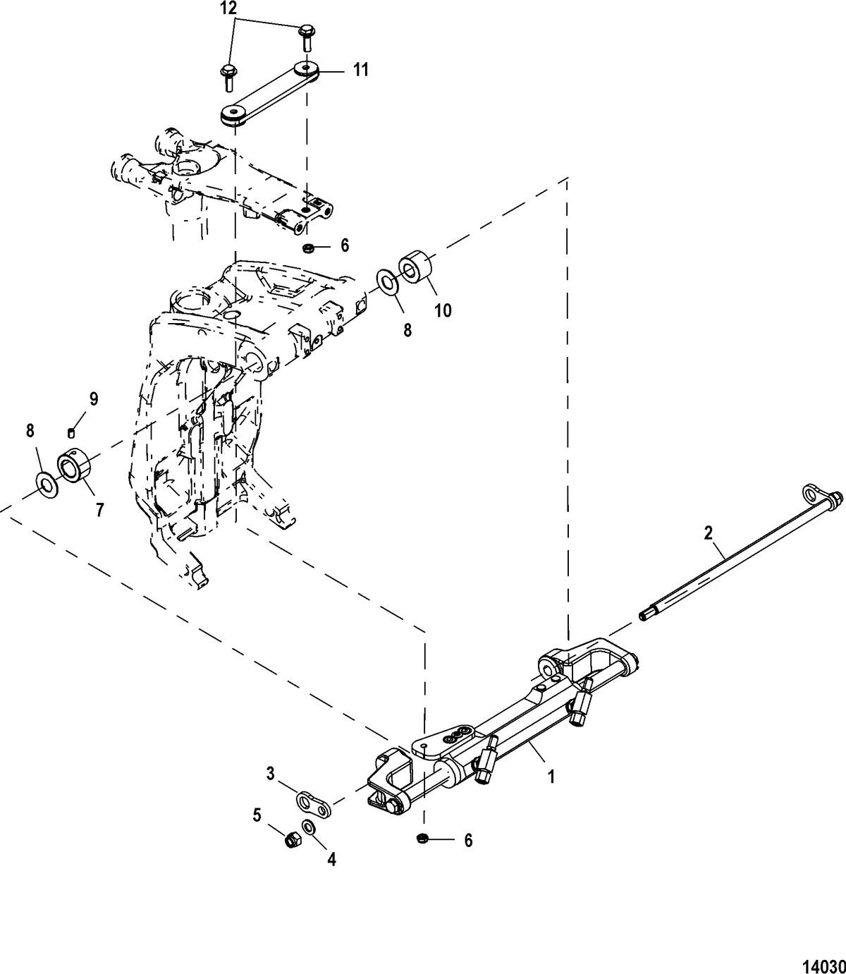 MERCURY/MARINER 135/150/175 4-STROKE Steering Cylinder Assembly