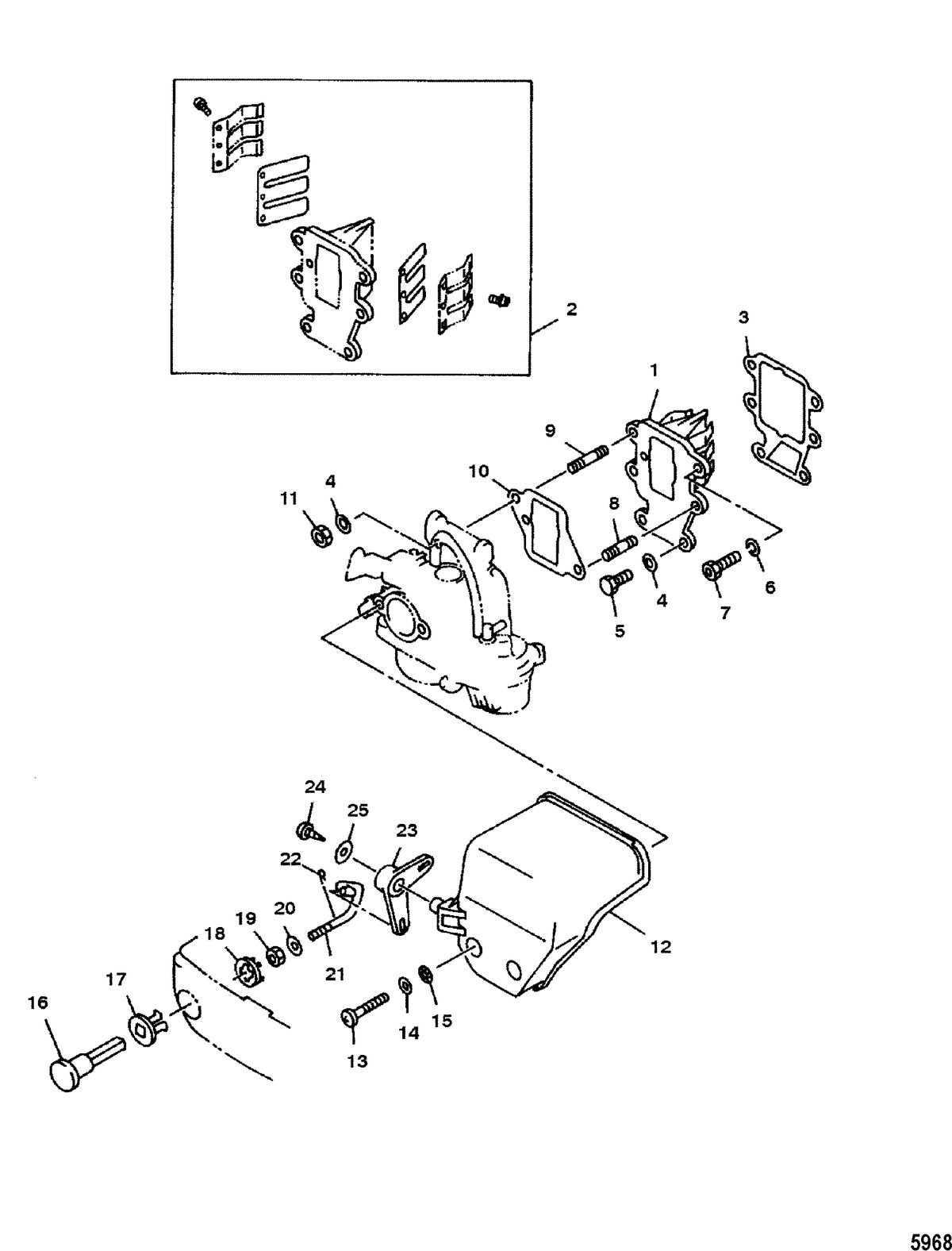 MARINER 15K Intake Manifold and Choke