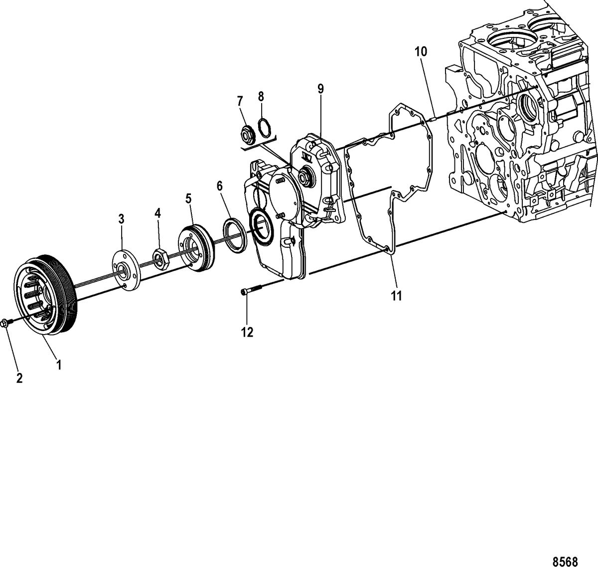 MERCRUISER CUMMINS/MERCRUISER DIESEL 2.8L-200/170 Front Cover