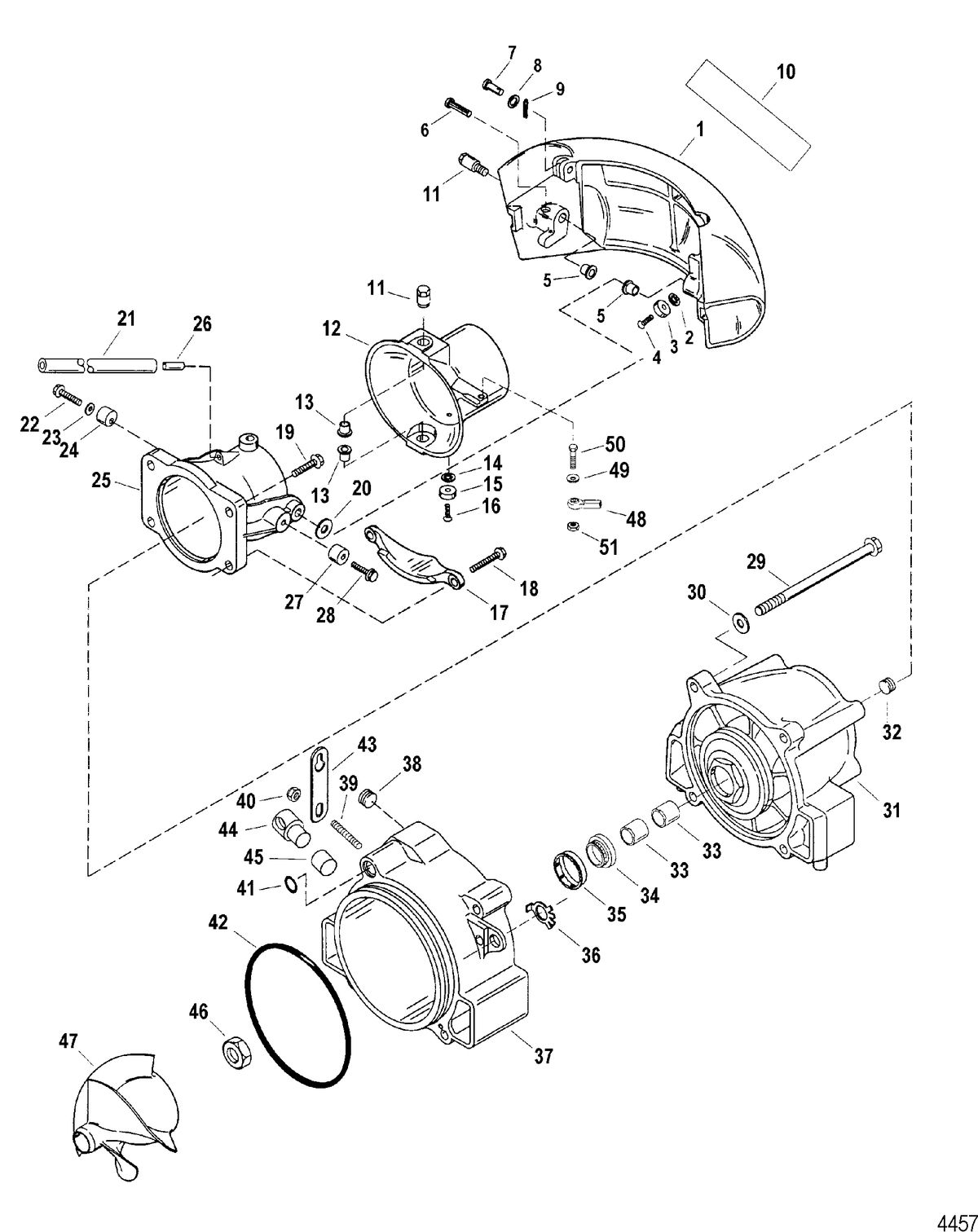 SPORTJET 210 CARB JET DRIVE Nozzle And Rudder Components