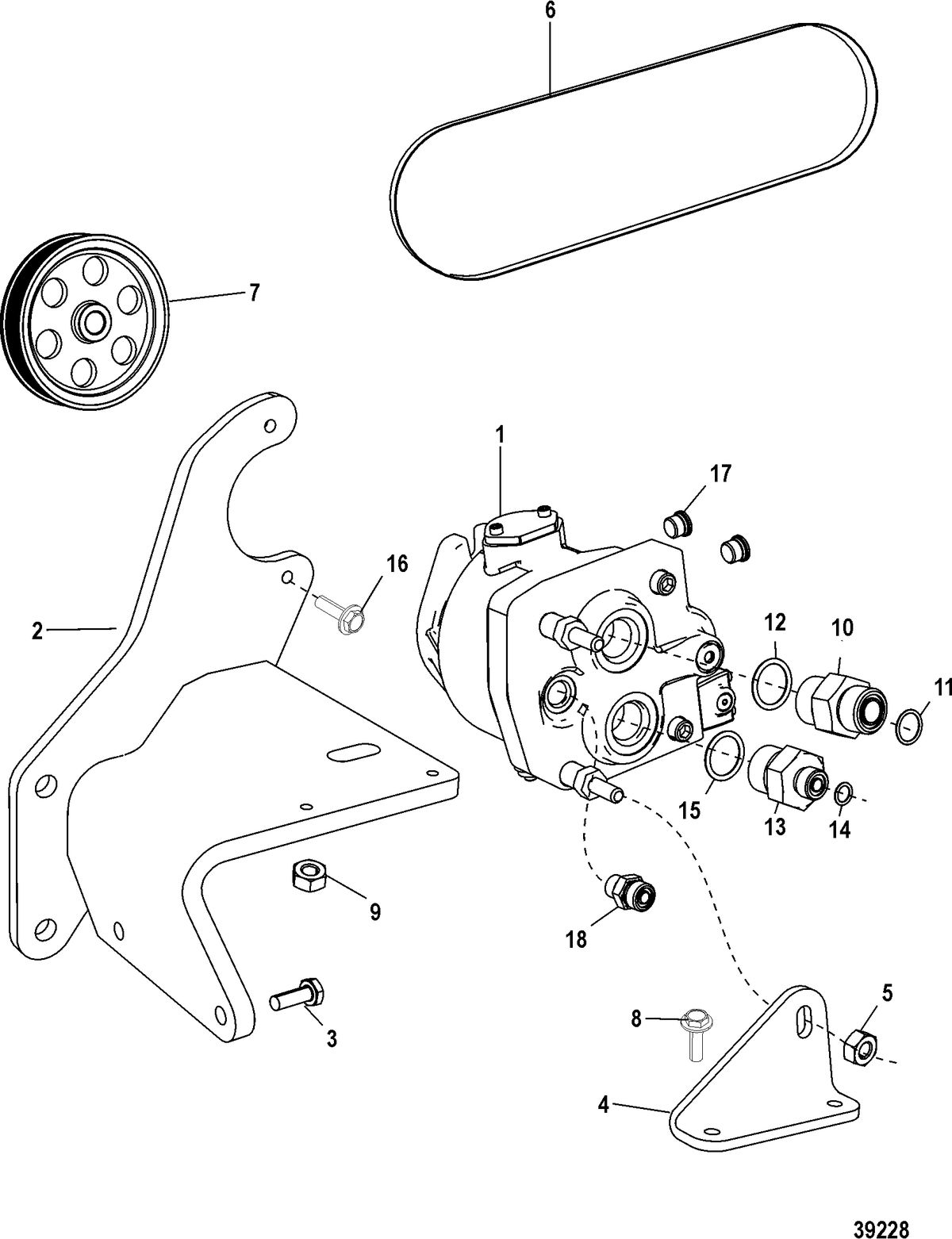 MERCRUISER CUMMINS/MERCRUISER DIESEL QSD-4.2L AXIUS Steering Components, Hydraulic Pump (GEN I)