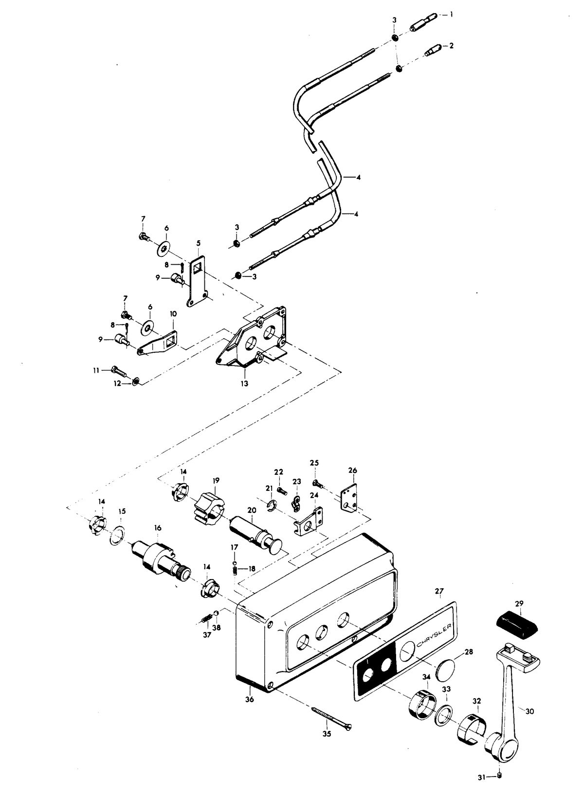 CHRYSLER 55 H.P. REMOTE CONTROL