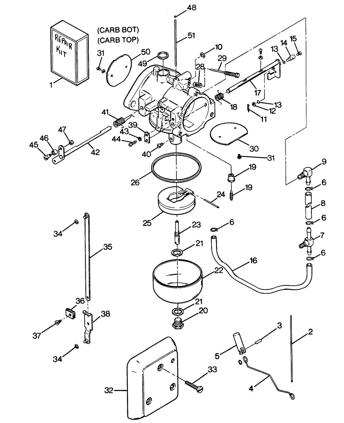 FORCE FORCE 1988 125 HP "A" MODELS CARBURETOR