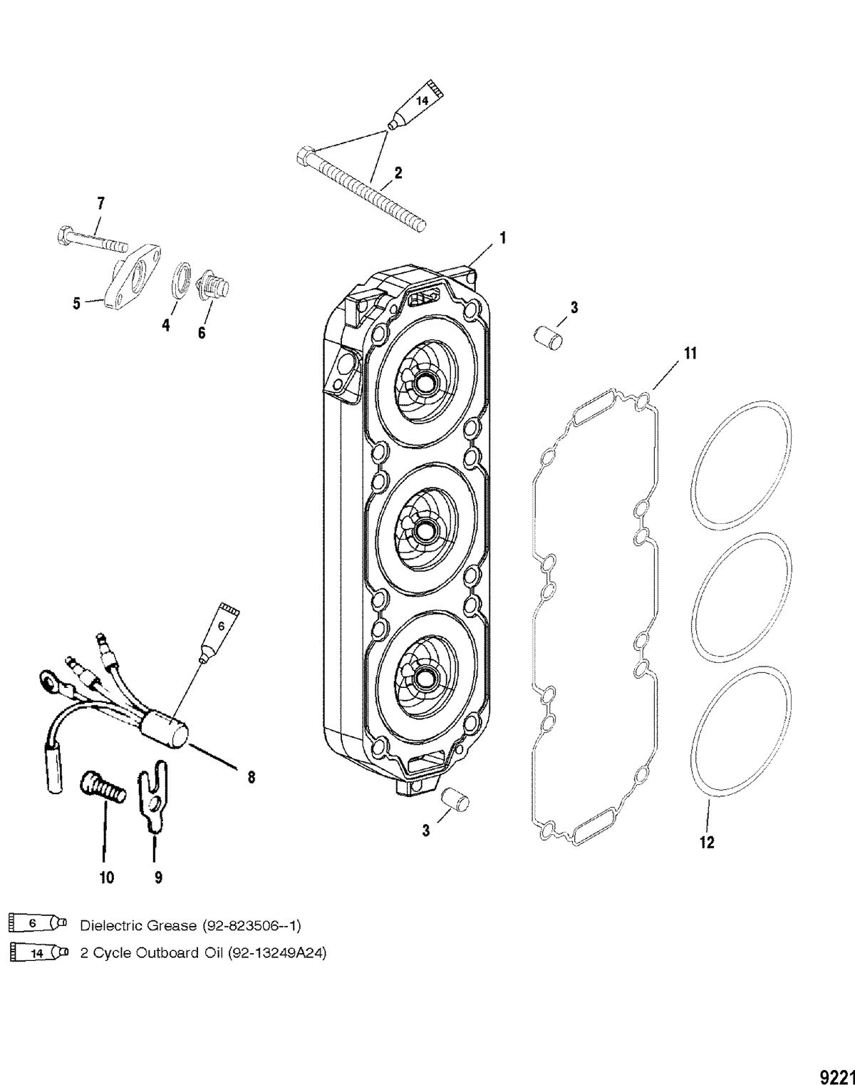 MERCURY/MARINER 115/135/150 DFI (2.5L) Cylinder Head