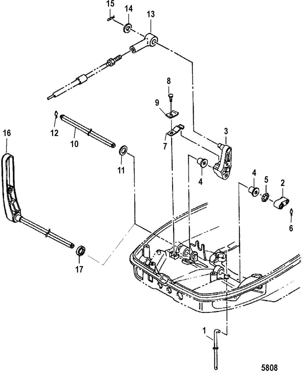 MERCURY/MARINER 40 LIGHTNING/40 LIGHTNING XR40 SEAPRO/MARATHON/50 INTERNATIONAL Shift Components