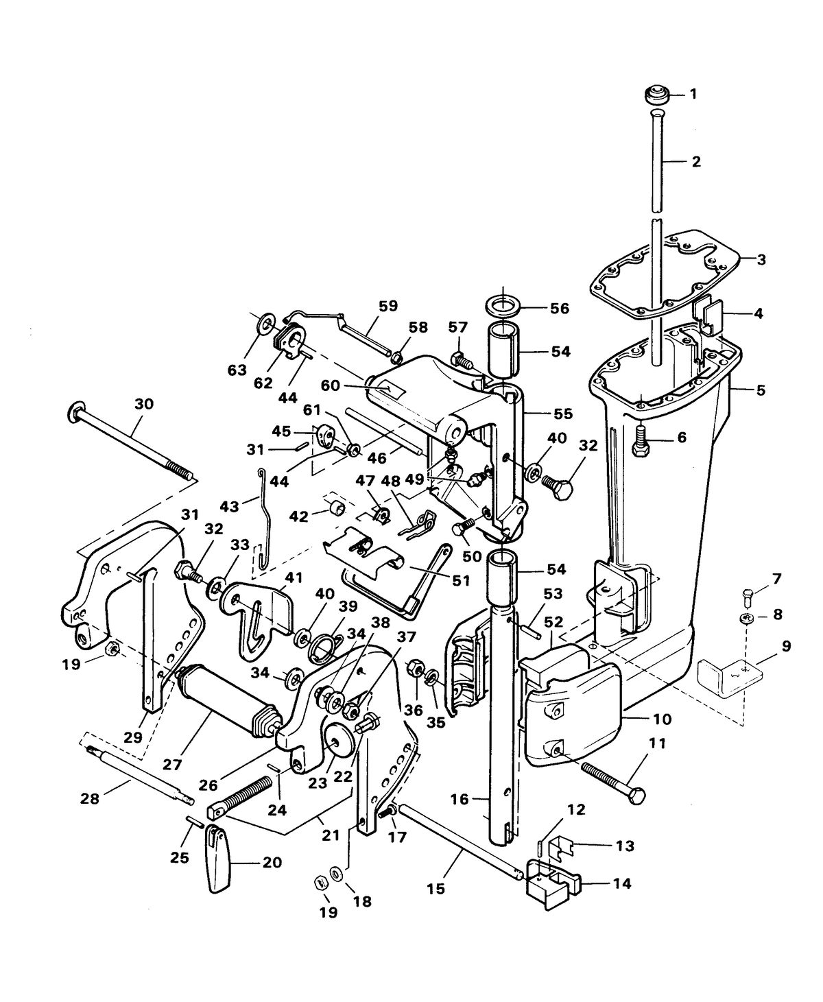 CHRYSLER 7.5 H.P. SAILOR MOTOR LEG