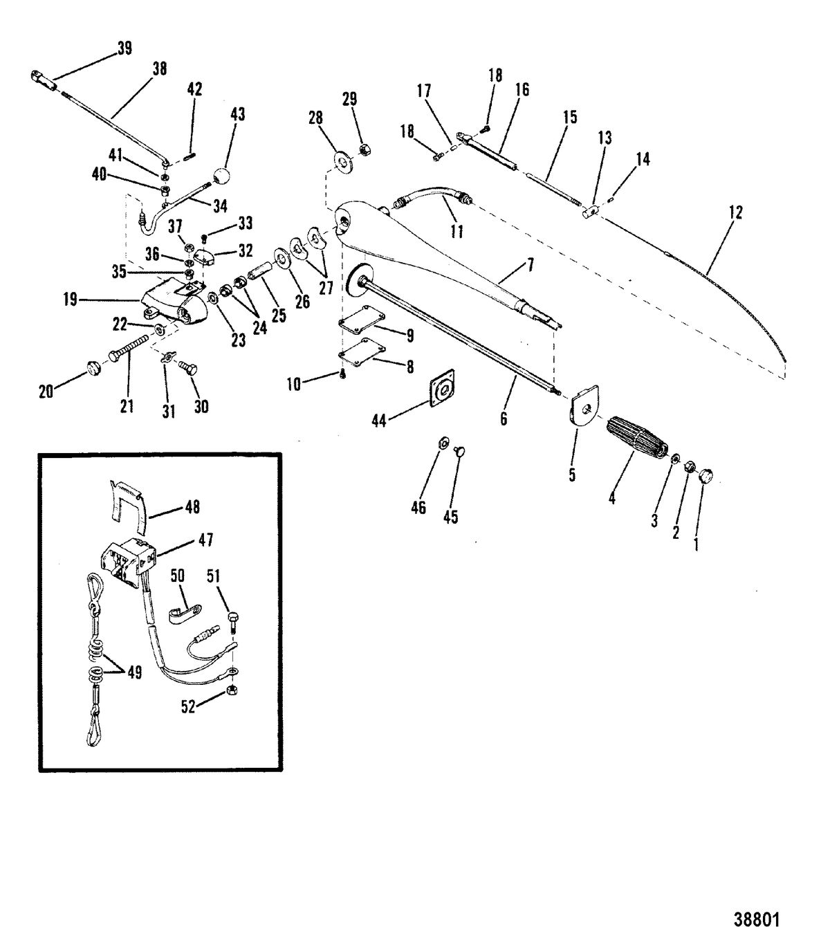 MERCURY 35 HP STEERING HANDLE