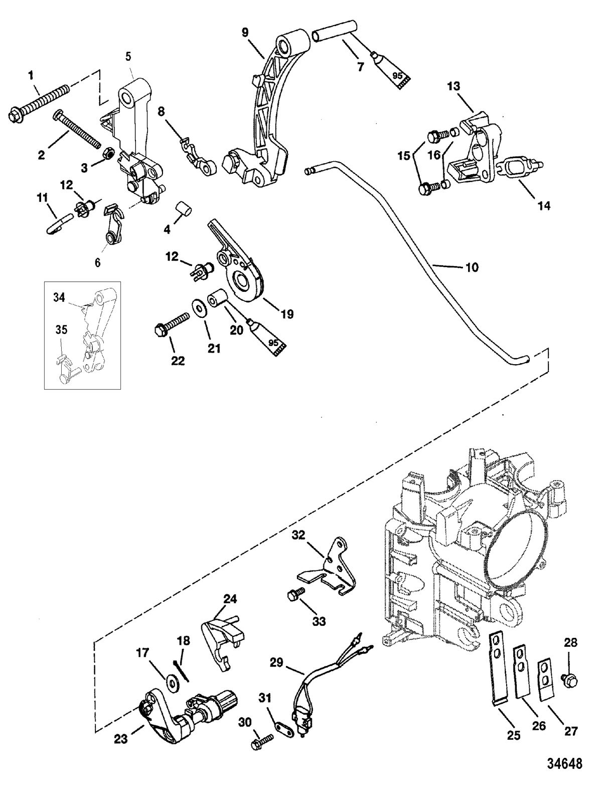 MERCURY/MARINER 25 (4-STROKE) Linkage