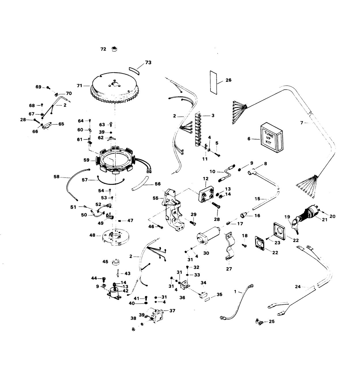 CHRYSLER 50 H.P. ALTERNATOR AND ELECTRICAL COMPONENTS