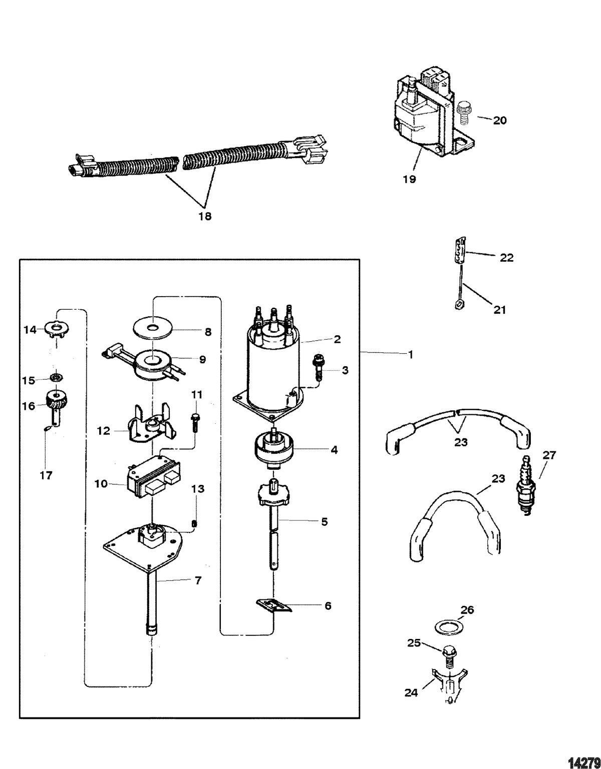 MERCRUISER 262 MAGNUM (EFI - TBI) Distributor And Ignition Components