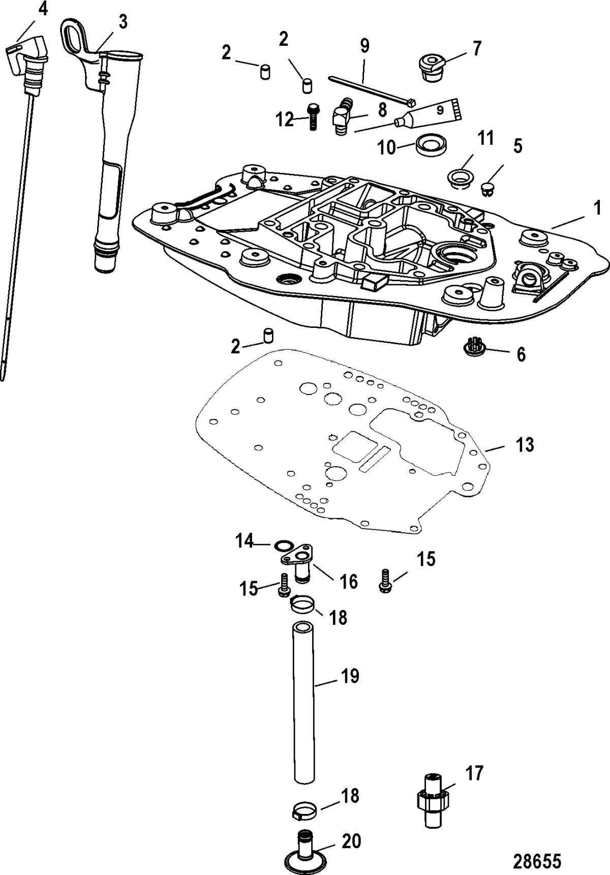 MERCURY/MARINER 40 CARB 4-STROKE (3 CYLINDER) Adaptor Plate
