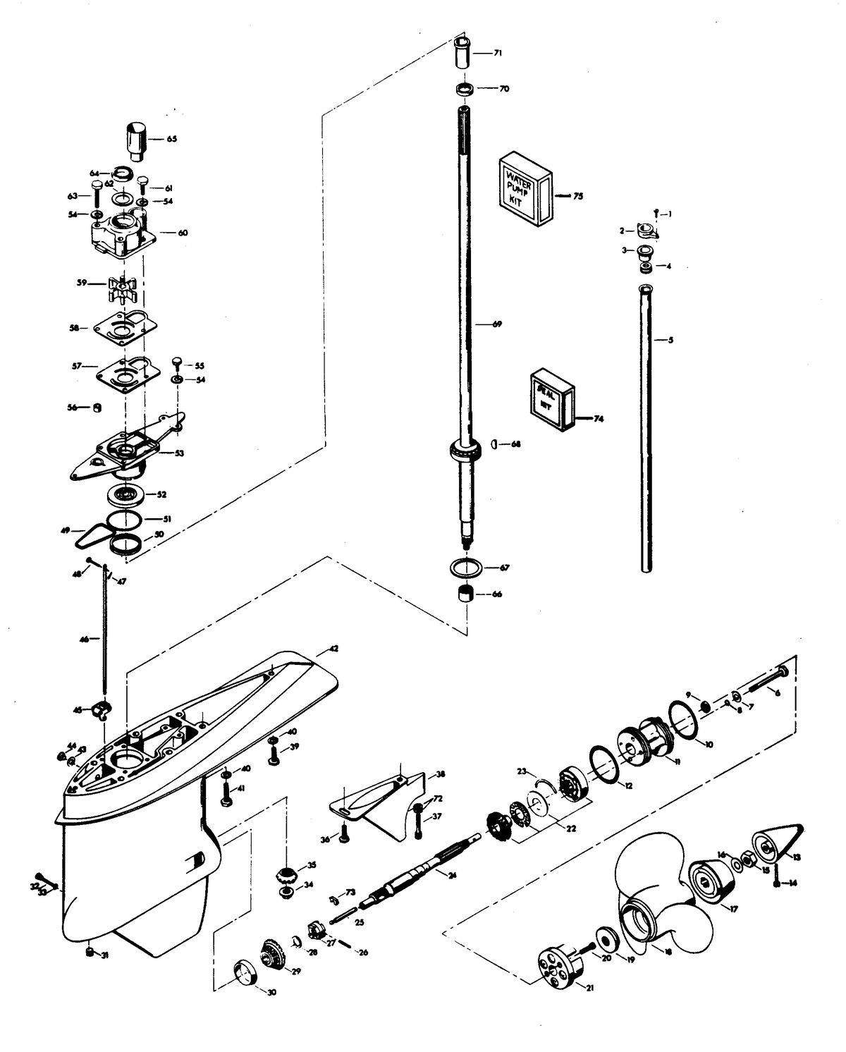 CHRYSLER 85 H.P. CHARGER GEAR HOUSING