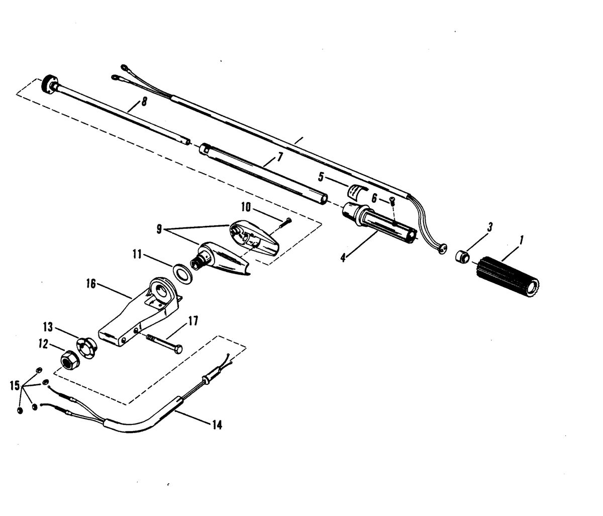 MERCURY MERCURY 18/25 STEERING HANDLE ASSEMBLY