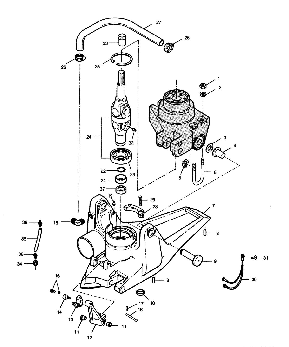 FORCE FORCE 1991 120 H.P "B" MODEL L-DRIVE U-JOINT AND HOUSING