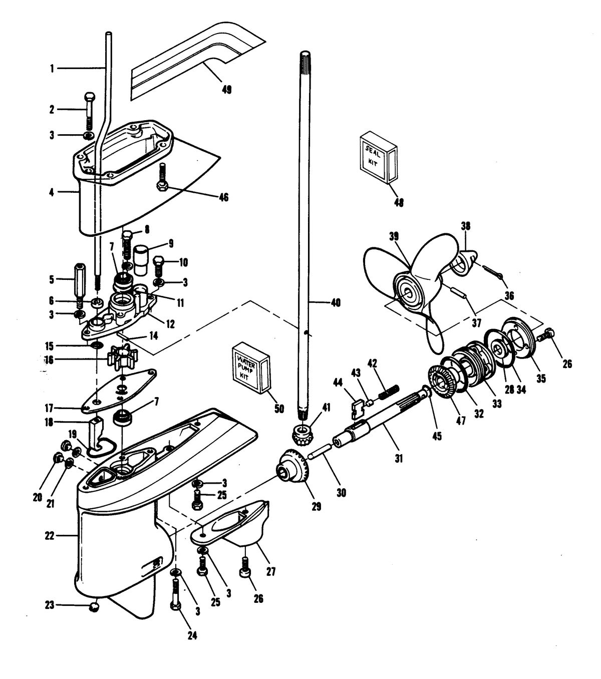 CHRYSLER 6 H.P. EXPORT DELUXE GEAR HOUSING