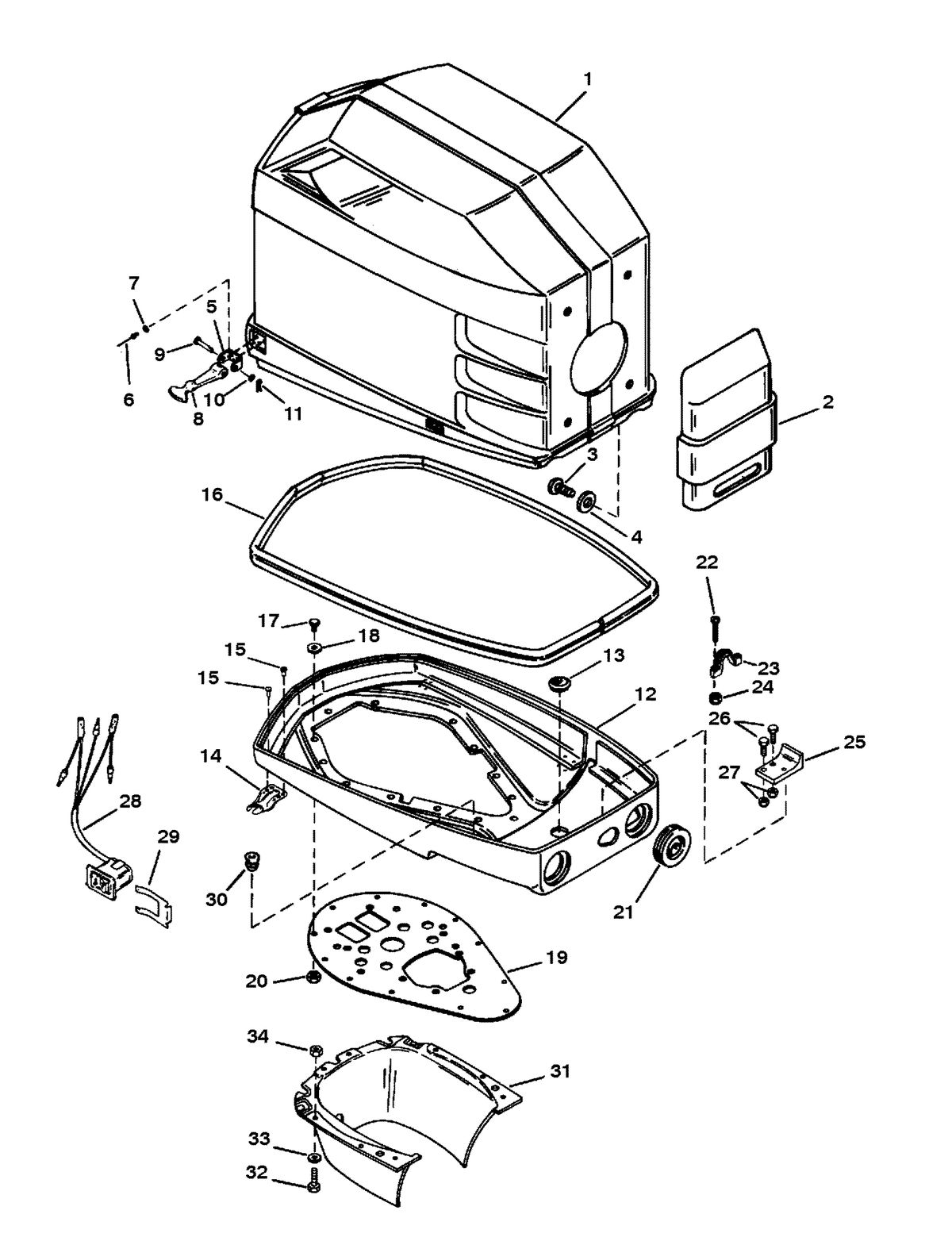 RACE OUTBOARD 225 (EFI) PRO-MAX/SUPER MAGNUM COWLING
