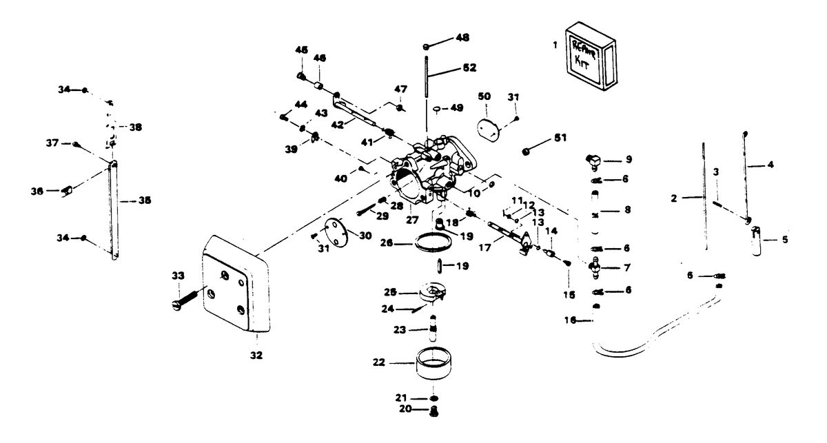 FORCE FORCE 125 H.P. CARBURETOR 589061-1
