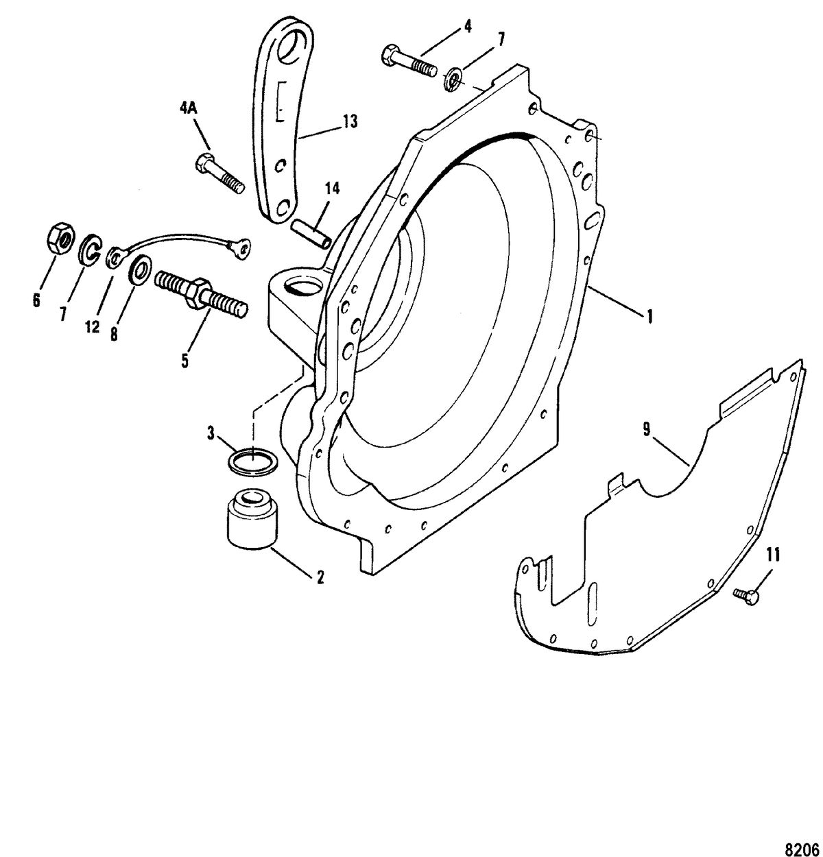 MERCRUISER 3.0L/LX ALPHA ONE Flywheel Housing